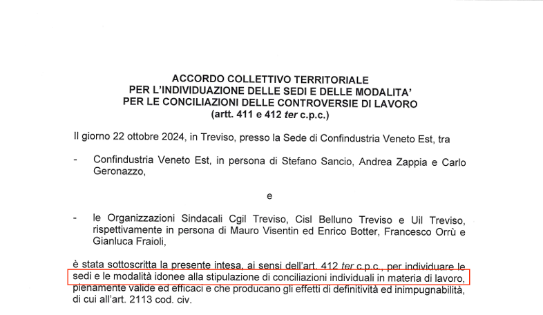 Conciliazioni sindacali (anche) “da remoto”: brevi note su un recente accordo sottoscritto a Treviso